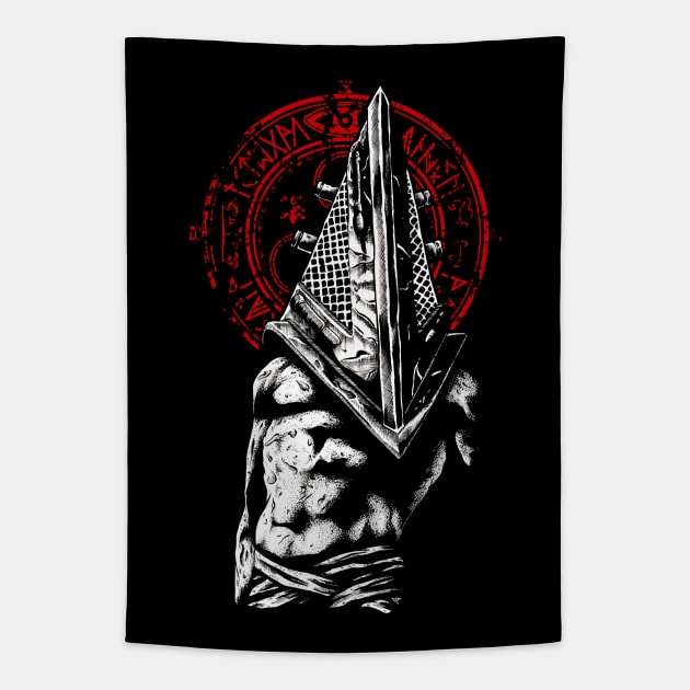 Red Pyramid Thing halo of the sun 2 Tapestry by JonathanGrimmArt