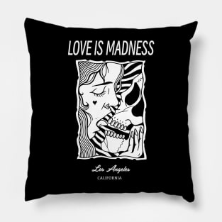 Skull Love Girl Vintage Tattoo Pillow