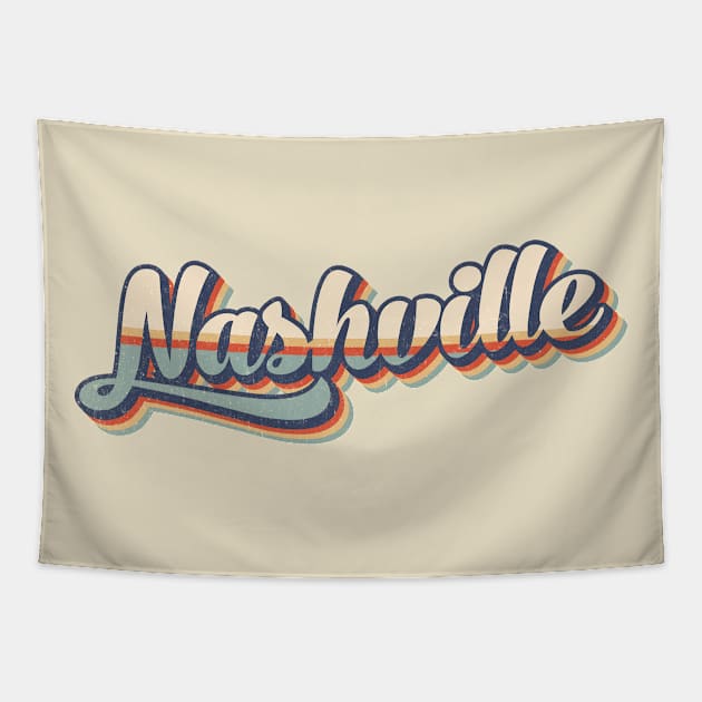 Nashville // Retro Vintage Style Tapestry by Stacy Peters Art