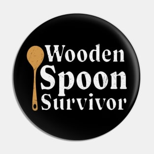 Wooden Spoon Survivor Vintage Pin