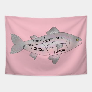 How a sushi addict sees a salmon Tapestry