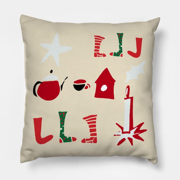 Christmas Cheers Pillow by bruxamagica