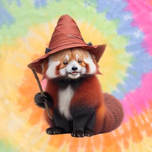 Cute Red Panda Witch T-Shirt