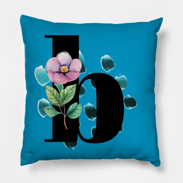 b letter  | Monogram, a Floral Letter Pillow by A Floral Letter Capital letter A | Monogram, Sticker