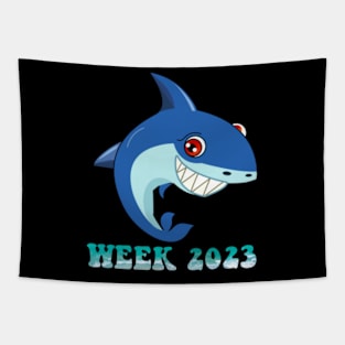 Guess What Week It Is Funny Shark Tapestry