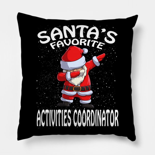 Santas Favorite Activities Coordinator Christmas Pillow by intelus