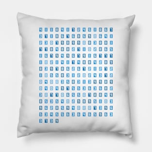 200 digit prime numbers (cyan rectangles) Pillow