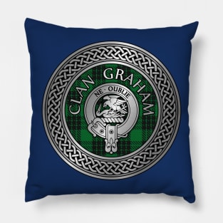 Clan Graham Crest & Tartan Knot Pillow