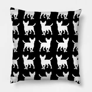 Chihuahua Silhouette Pattern Pillow