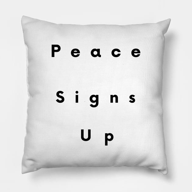 Peace Signs Up! Pillow by WanderlustMoonDuo