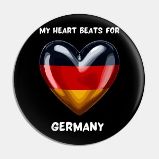 My Heart Beats For Germany Flag Pin