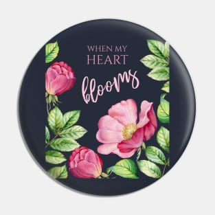 My Heart Blooms Pin