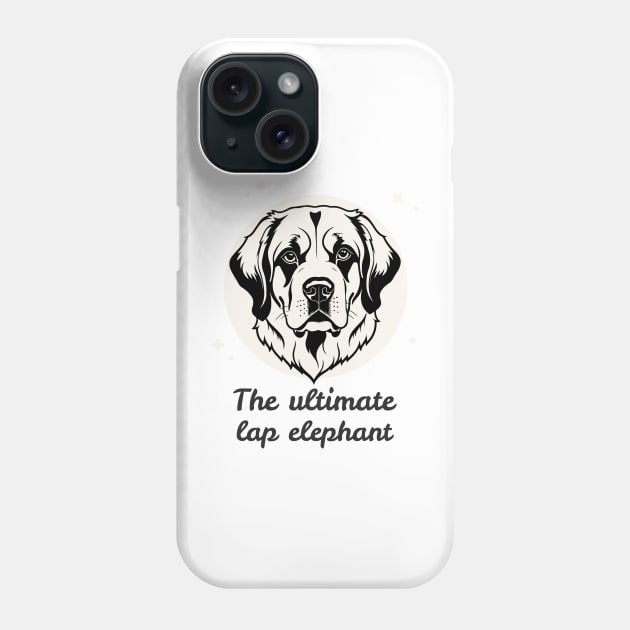 Saint Bernard Dog Face Phone Case by MGDesigns