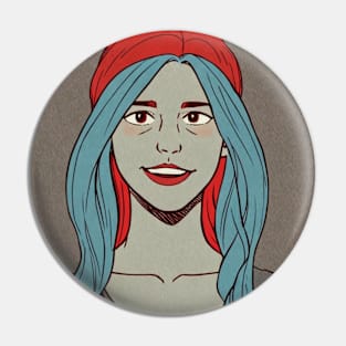 Female tattoo Art Pin