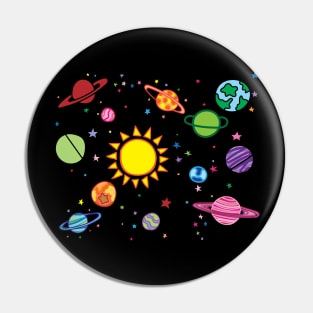 Colorful Space Illustration Pin