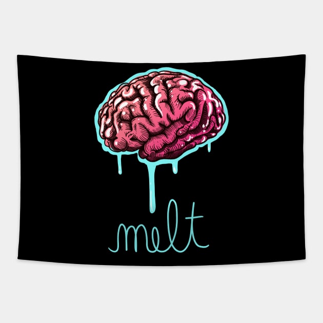 Brain Melt Tapestry by fakeface