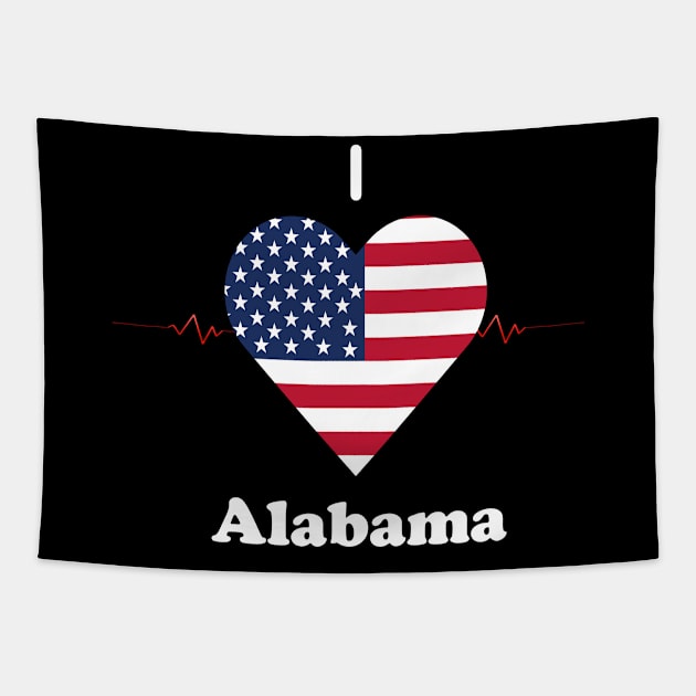 i love alabama Tapestry by FUNEMPIRE