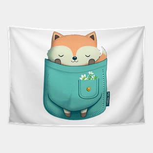 fox cute kawaii, t-shirt. Tapestry