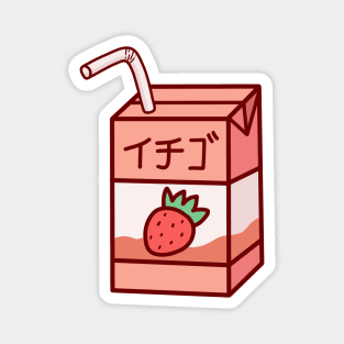 Strawberry Milk Box Magnet