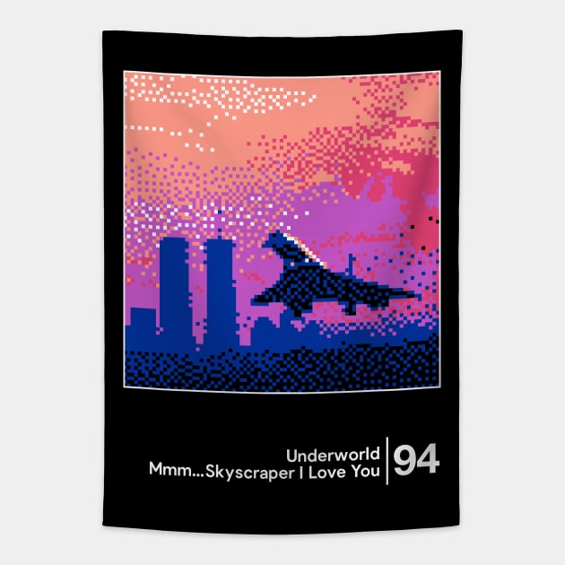 Underworld - Mmm... Skyscraper I Love You / Minimal Style Graphic Artwork Design Tapestry by saudade