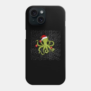 Christmas Kraken (Sparkly Snow) Phone Case