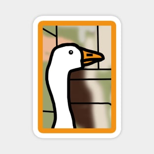 Portrait of Goose in the City Magnet