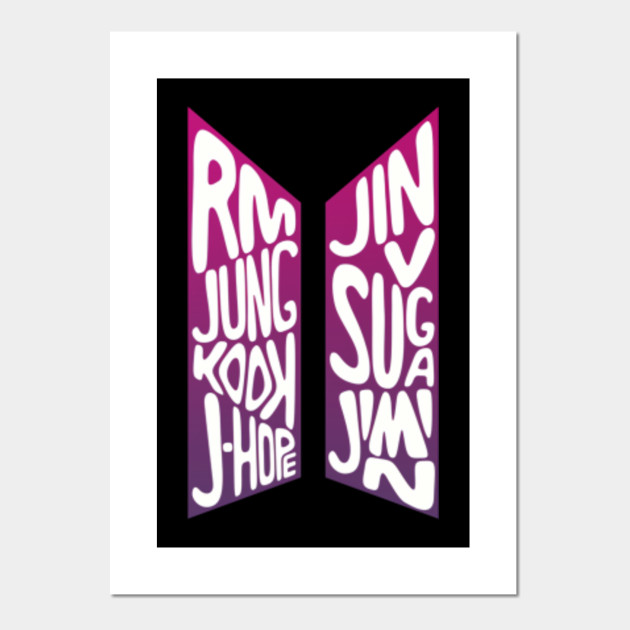 BTS - MEMBERS - Bts - Posters and Art Prints | TeePublic