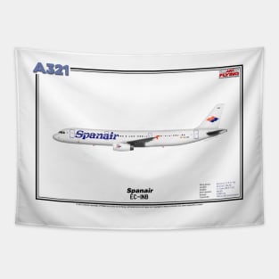 Airbus A321 - Spanair (Art Print) Tapestry