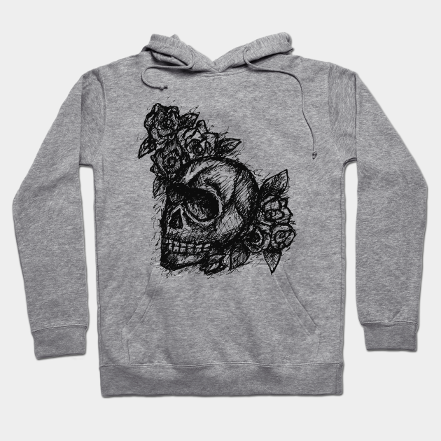 skull and roses hoodie