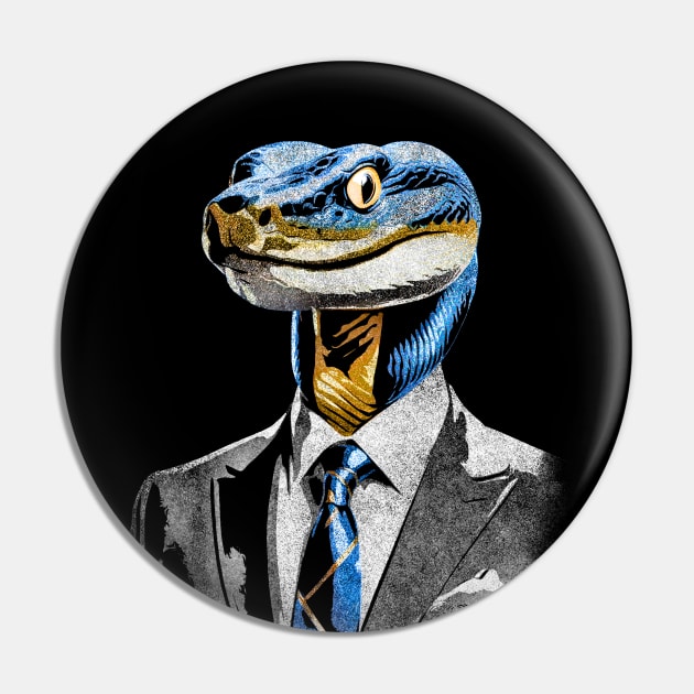 Suited Serpent Pin by ArtinDrop