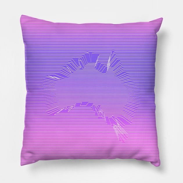 Vapourwave Aesthetic Australia Map Pillow by CreativeOpus