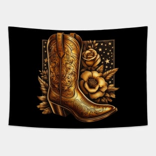Gold cowboy boots Tapestry