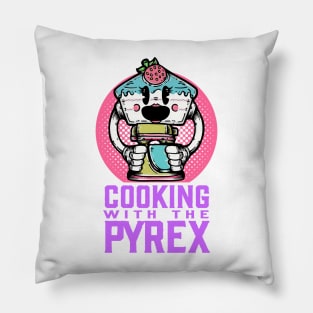 the joys of cooking with text Pillow