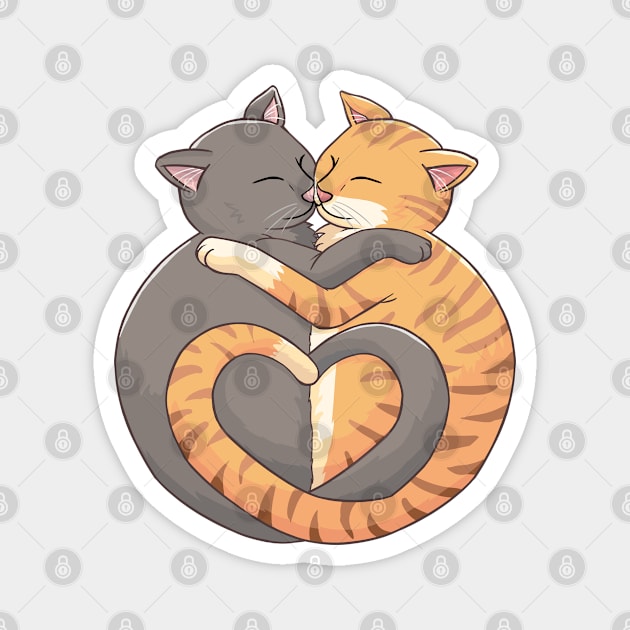 Cosy Kitties (Ginger & Grey) Magnet by EdgeKagami