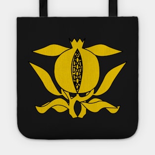 Golden heraldic pomegranate Tote