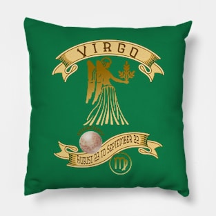 Virgo August 23 to September 22 Vintage Pillow