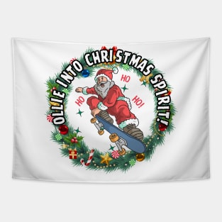 Ollie Into Christmas Spirit! Skate Tapestry