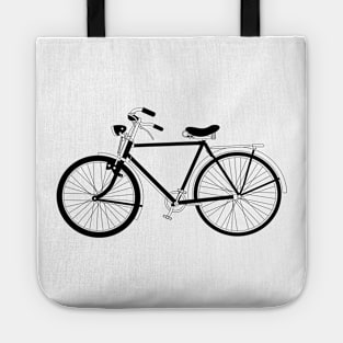 Onthel Vintage Bicycle Black Outline Tote