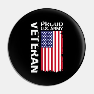 Proud us army veteran design Pin