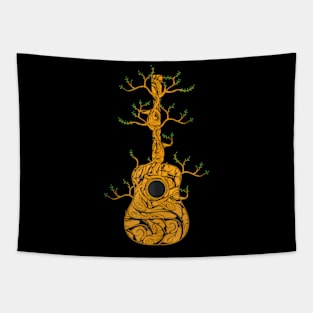 Acoustic Guitar Player Tree Nature Life Guitarist Musician Tapestry