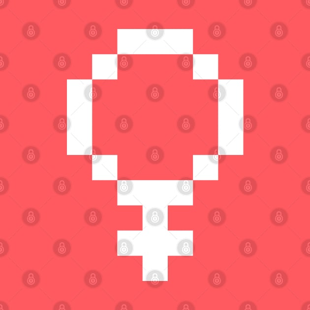 8 Bit Female Symbol by FeministShirts