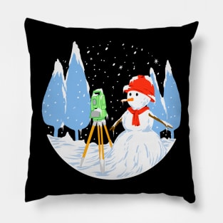 snowman surveyor Pillow