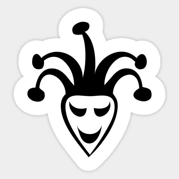 Poker Face Joker Face Sticker Teepublic
