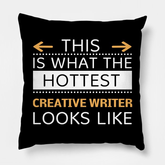 Creative Writer Looks Like Creative Job Typography Design Pillow by Stylomart