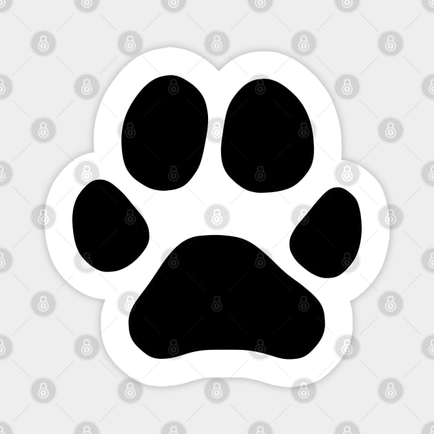 Lilly the Shiba Inu's Paw Print - Black on White Magnet by shibalilly