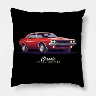 Challenger Classic srt Muscle Car Pillow