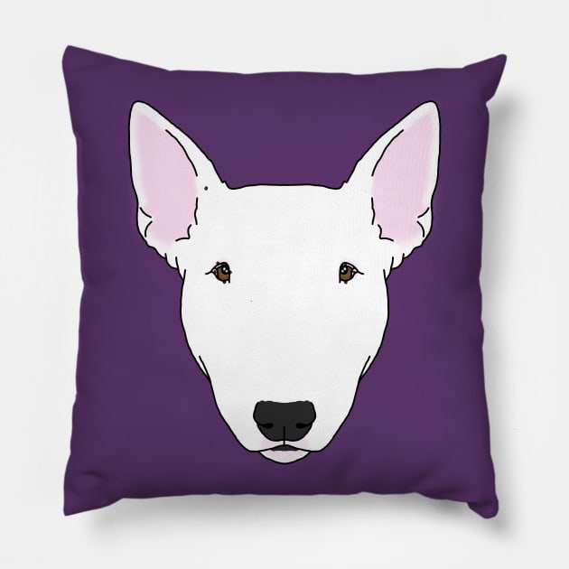 Bull Terrier Pillow by childofthecorn