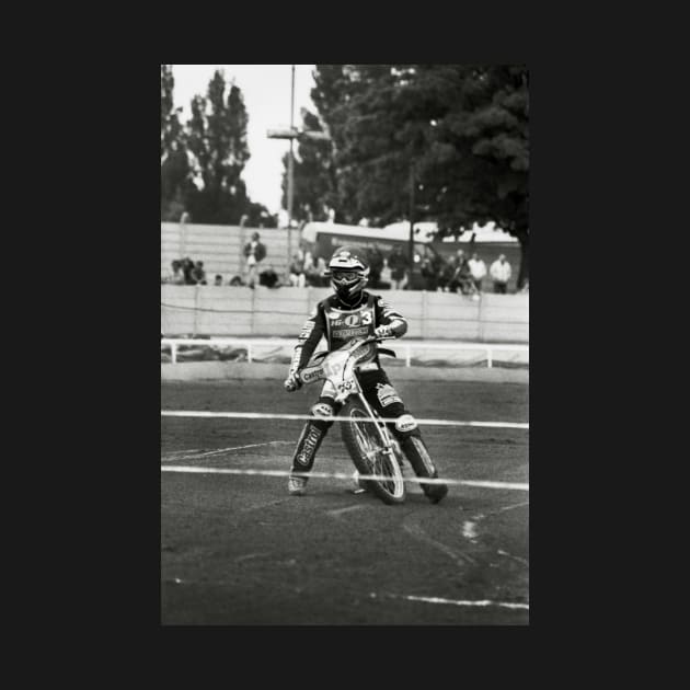 Speedway knight - rider prepares for the race by richflintphoto