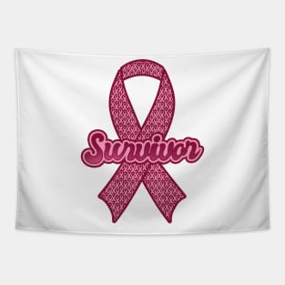 'Breast Cancer Survivor Pink Ribbon' Breast Cancer Tapestry