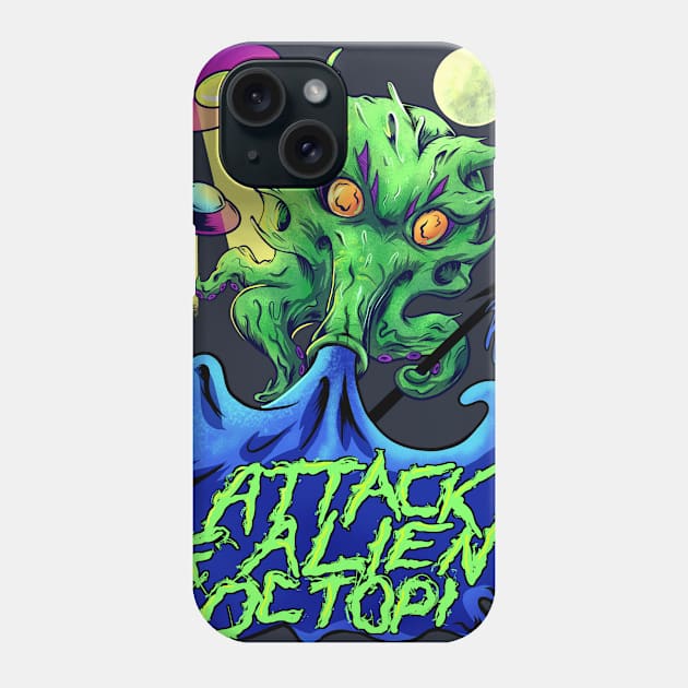 Attack of alien octopi Phone Case by Thai_Lu